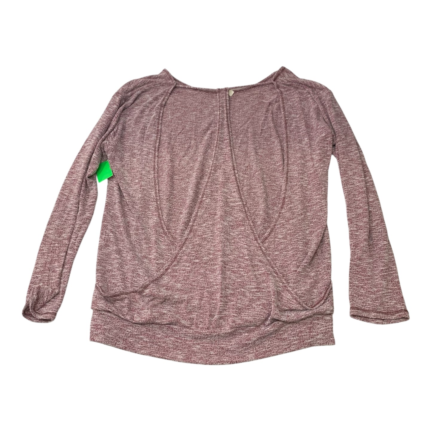 Top Long Sleeve By Elan In Red, Size: L