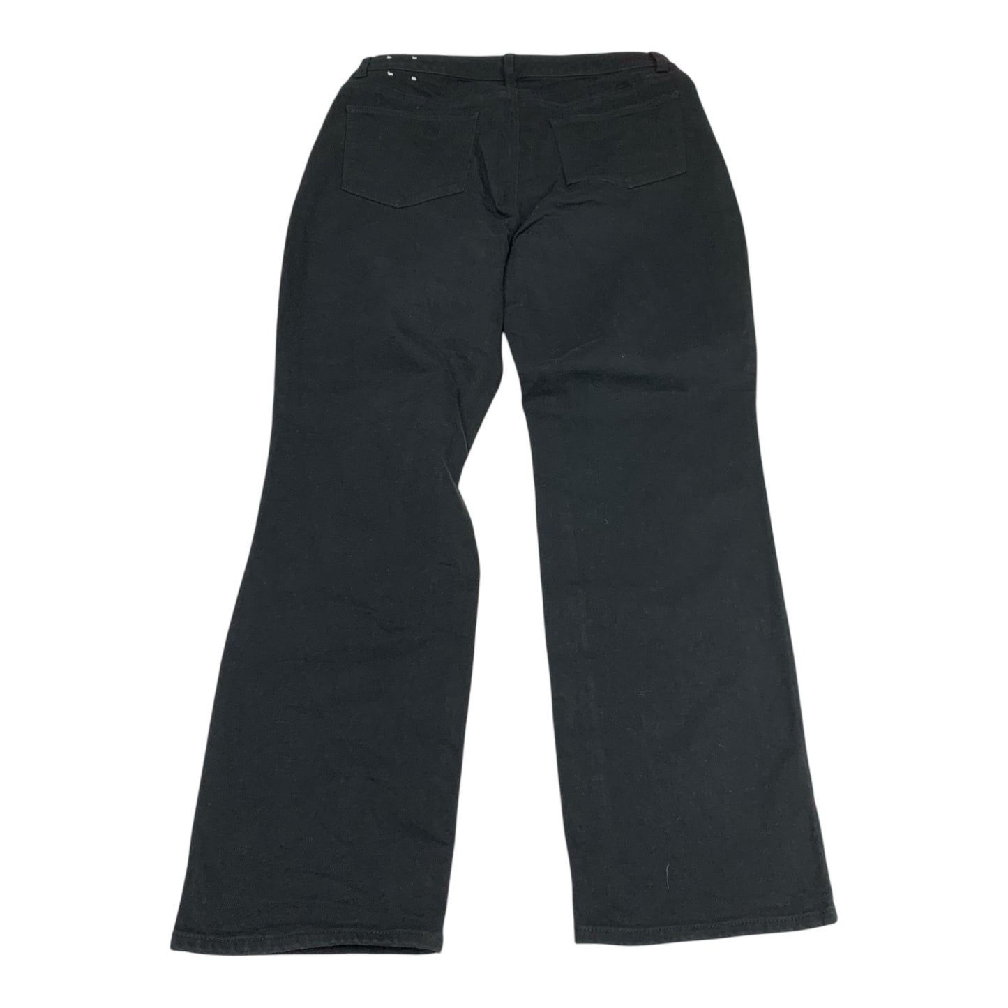 Jeans Straight By Talbots In Black Denim, Size: 12