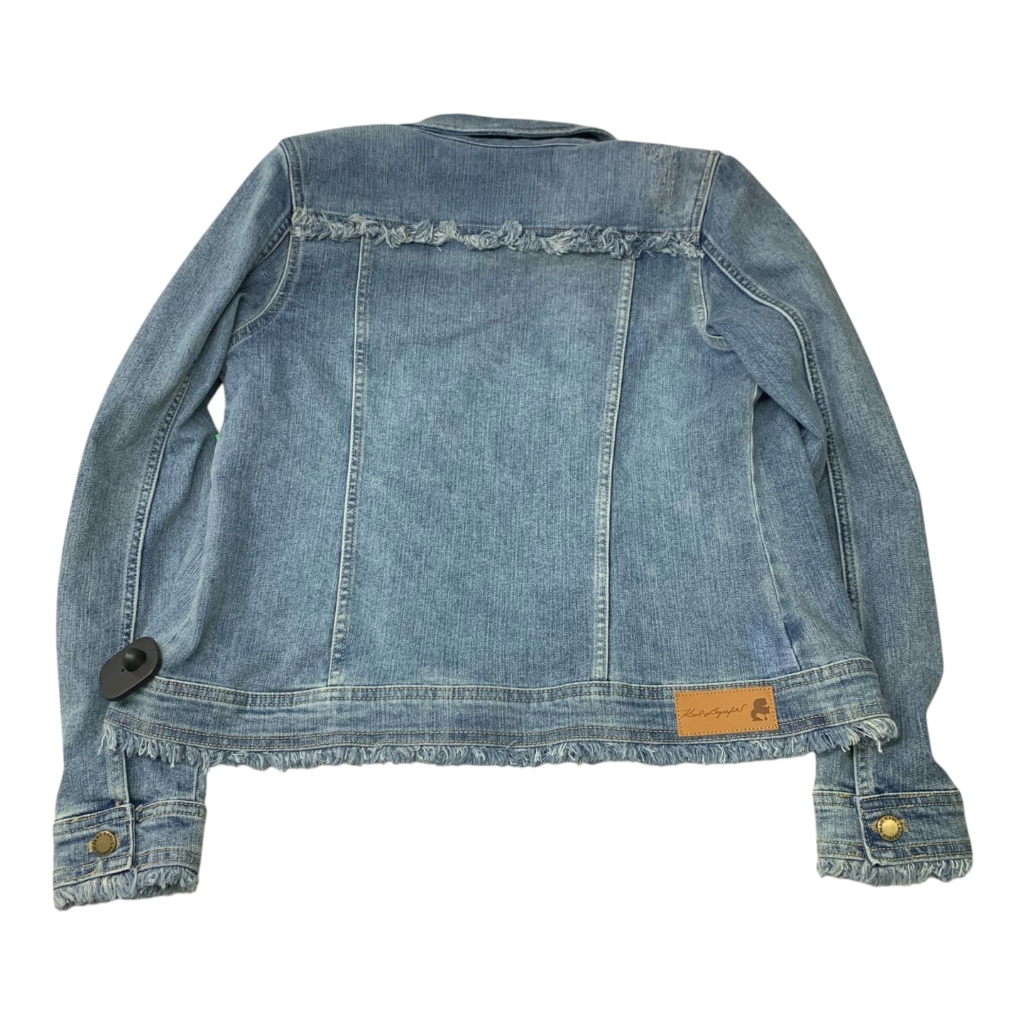 Jacket Designer By Karl Lagerfeld In Blue Denim, Size: Xs