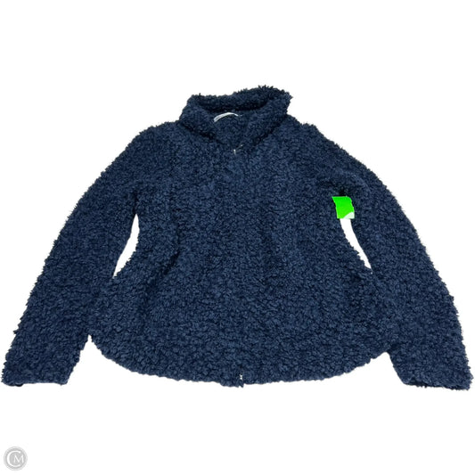 Jacket Faux Fur & Sherpa By  lulu b In Blue, Size: M