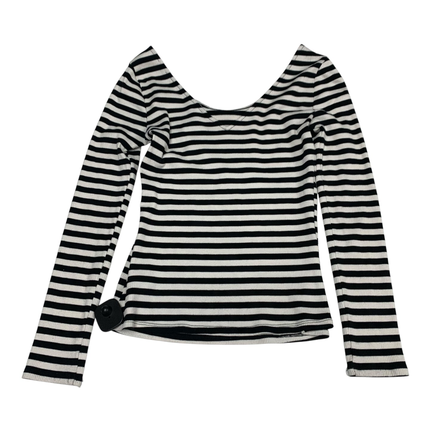 Top Long Sleeve By Who What Wear In Striped Pattern, Size: Xs