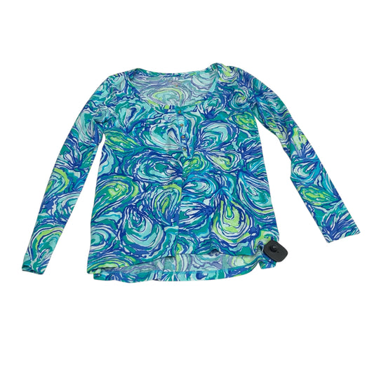 Top Long Sleeve Designer By Lilly Pulitzer In Blue & Green, Size: Xxs