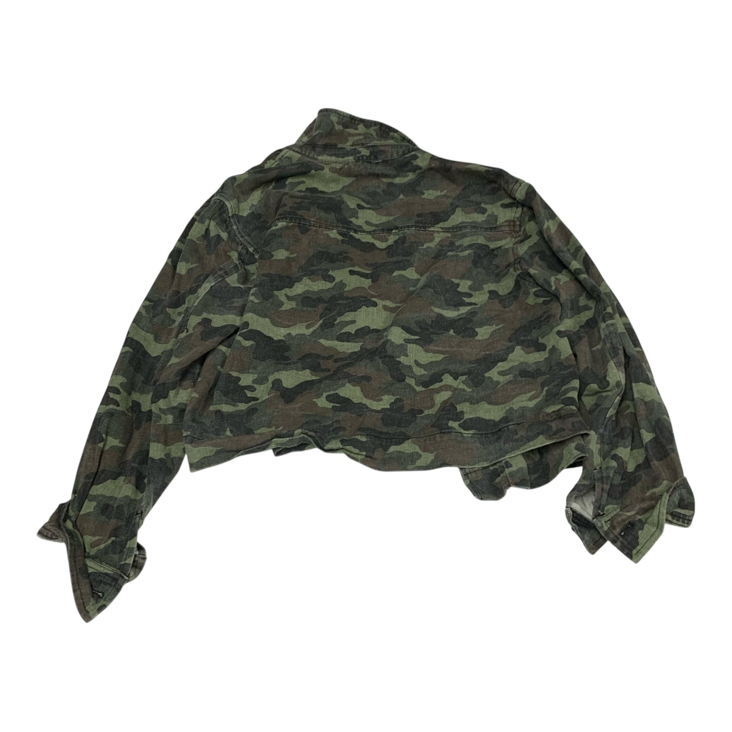 Jacket Denim By John + Jenn In Camouflage Print, Size: Xl