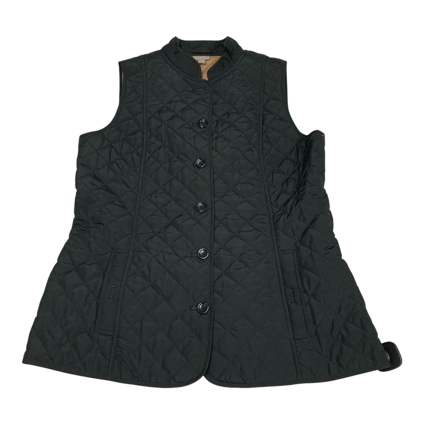 Vest Puffer & Quilted By J. Jill In Black, Size: M