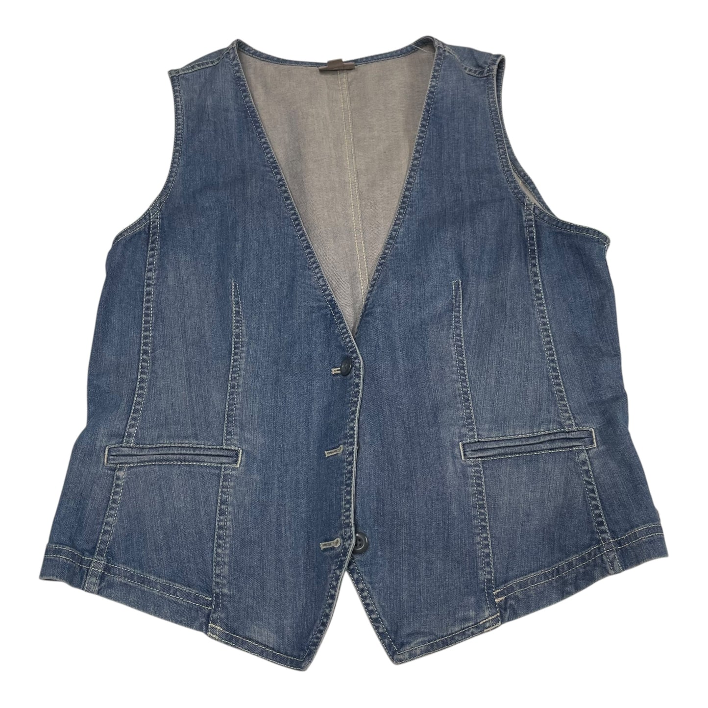 Vest Other By J. Jill In Blue Denim, Size: M