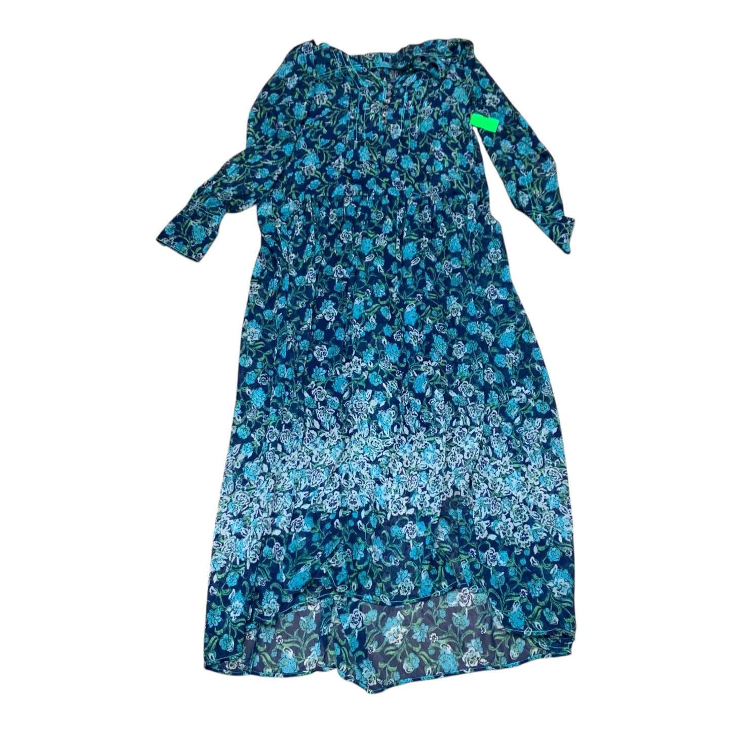 Dress Casual Maxi By Free People In Blue & Green, Size: Xs