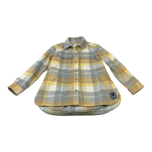 Jacket Shirt By Old Navy In Grey & Yellow, Size: Xs