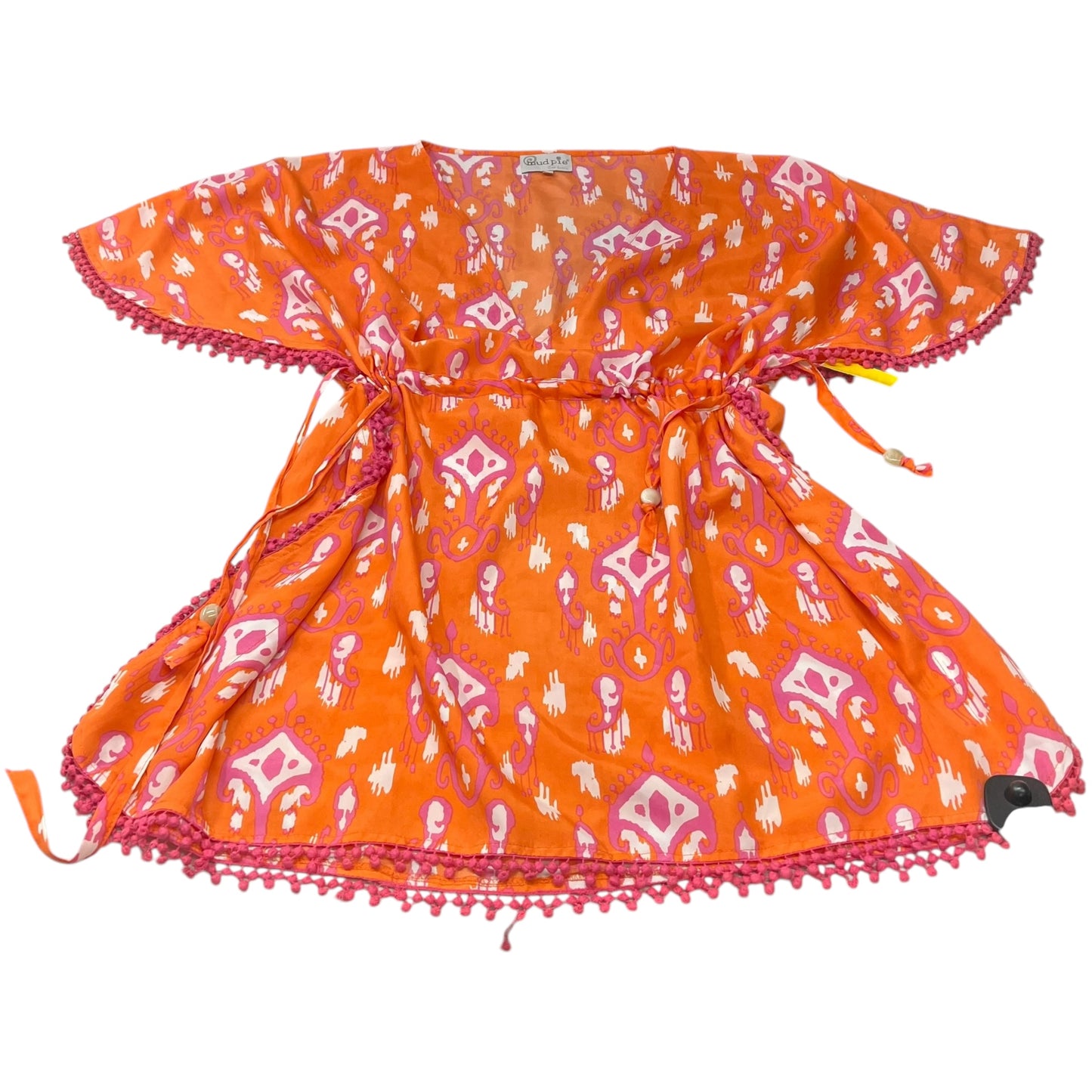 Dress Casual Short By Mudpie In Orange & Pink, Size: S