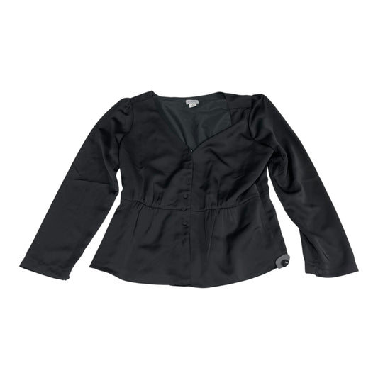 Blouse Long Sleeve By J. Crew In Black, Size: S