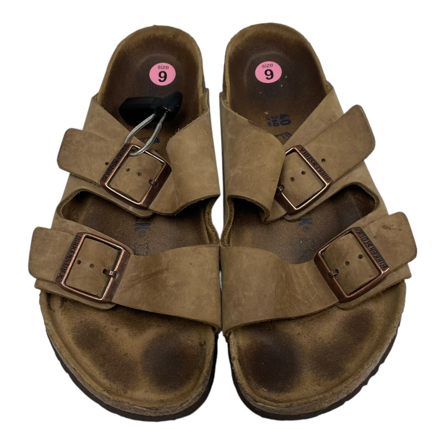 Sandals Flats By Birkenstock In Brown, Size: 9