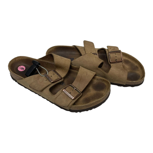 Sandals Flats By Birkenstock In Brown, Size: 9