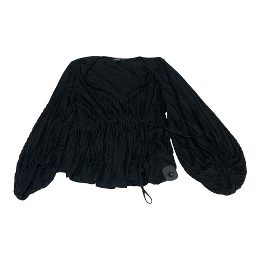 Top Long Sleeve By Express In Black, Size: S