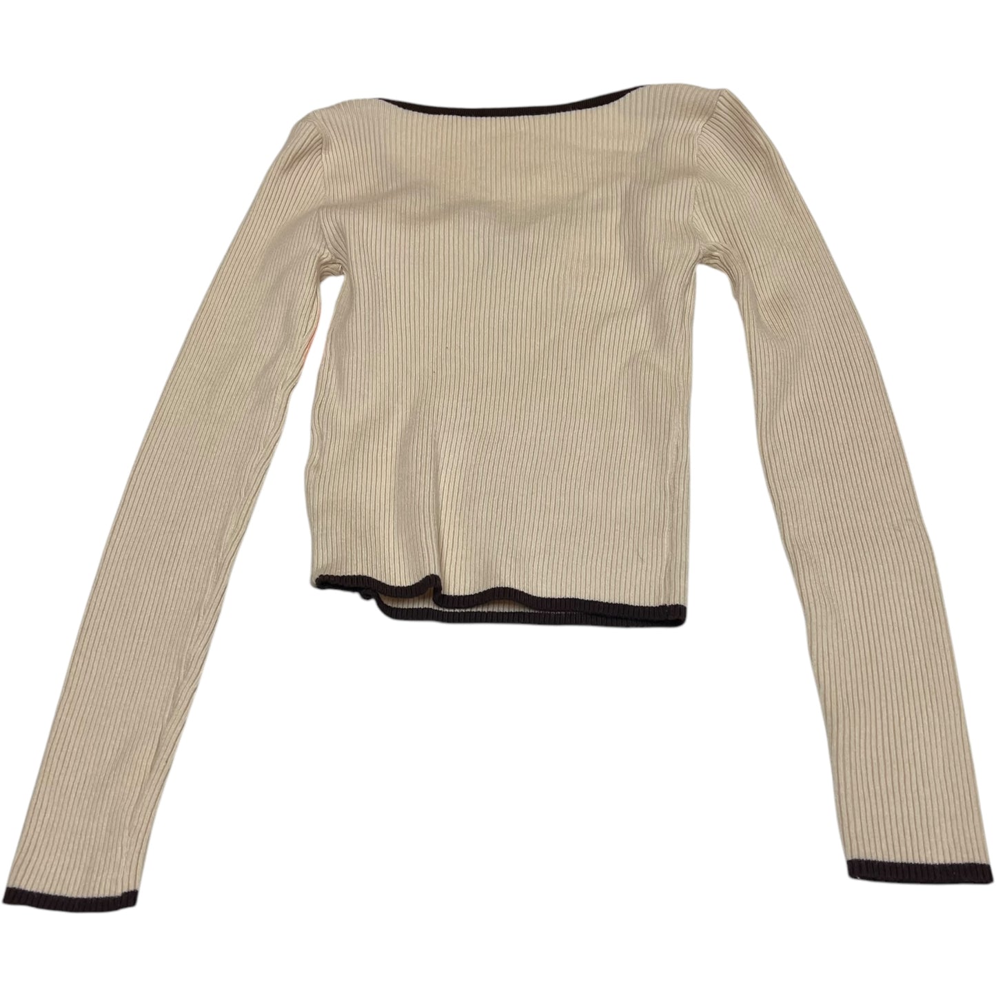 Top Long Sleeve By Shein In Cream, Size: S