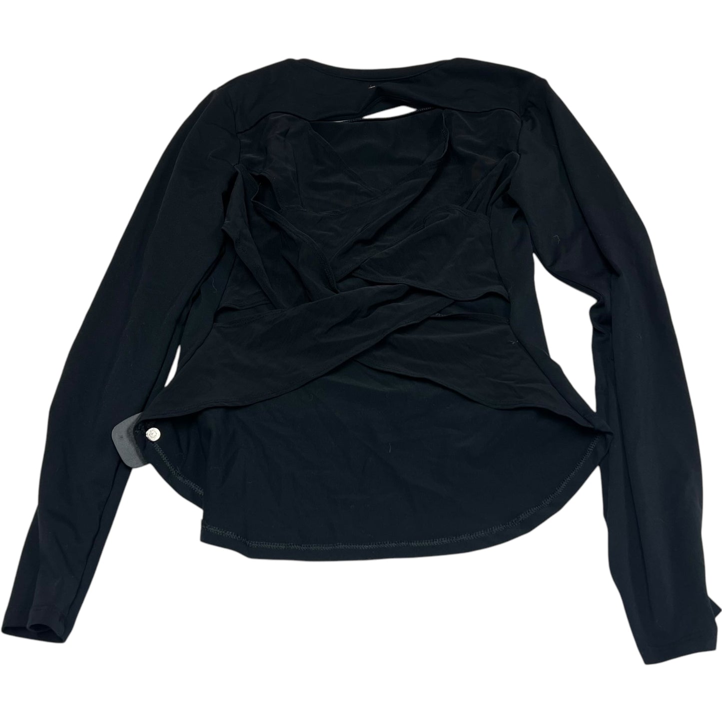 Athletic Top Long Sleeve Crewneck By Fabletics In Black, Size: M