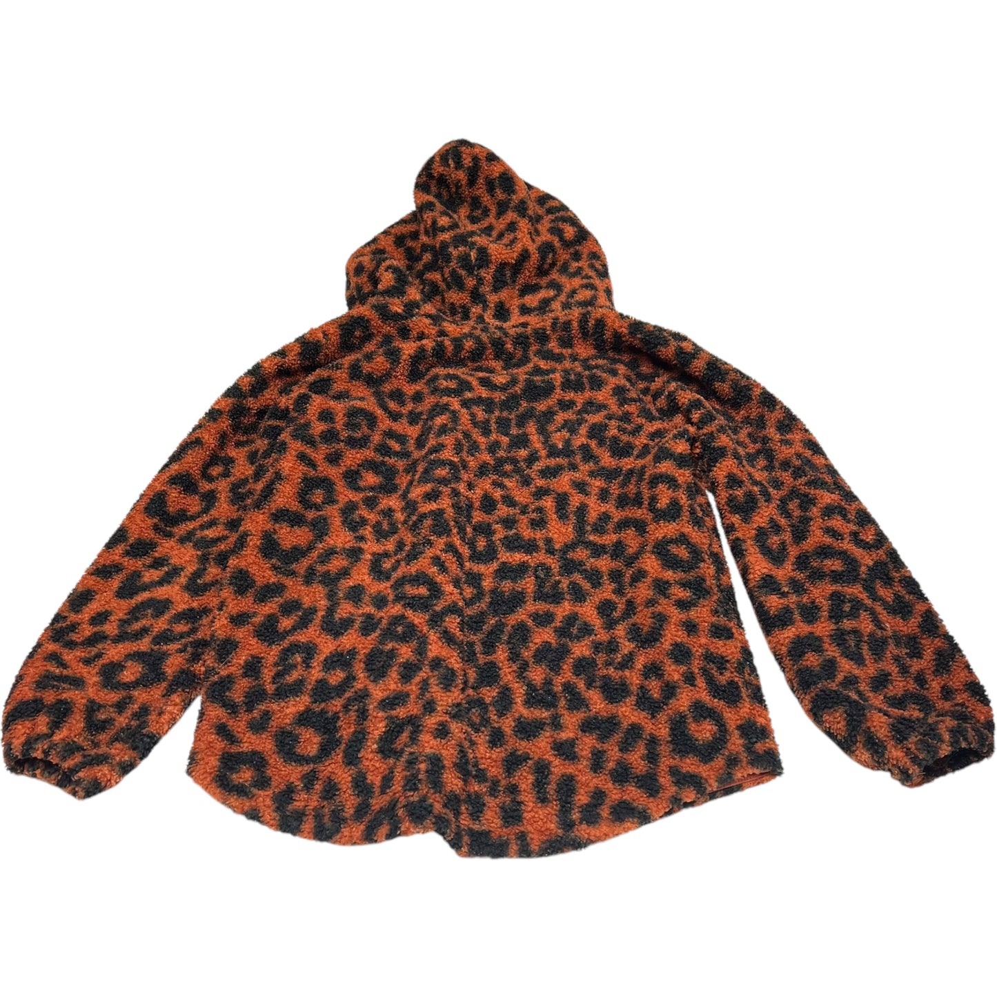 Sweatshirt Hoodie By Loft In Black & Orange, Size: M