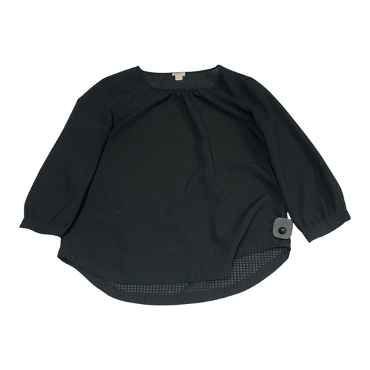 Top Long Sleeve By J. Crew In Black, Size: S