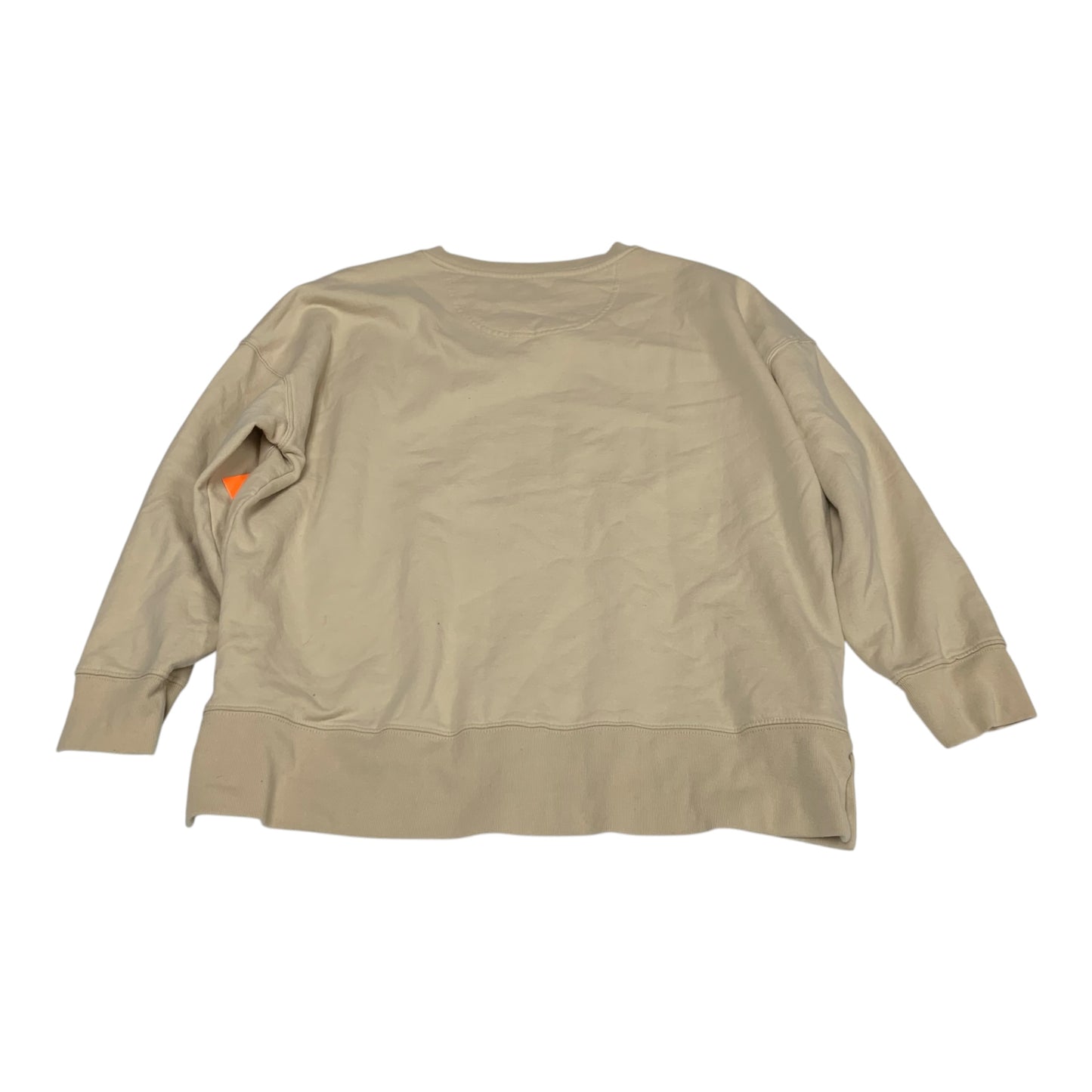 Sweatshirt Crewneck By Clothes Mentor In Cream, Size: L