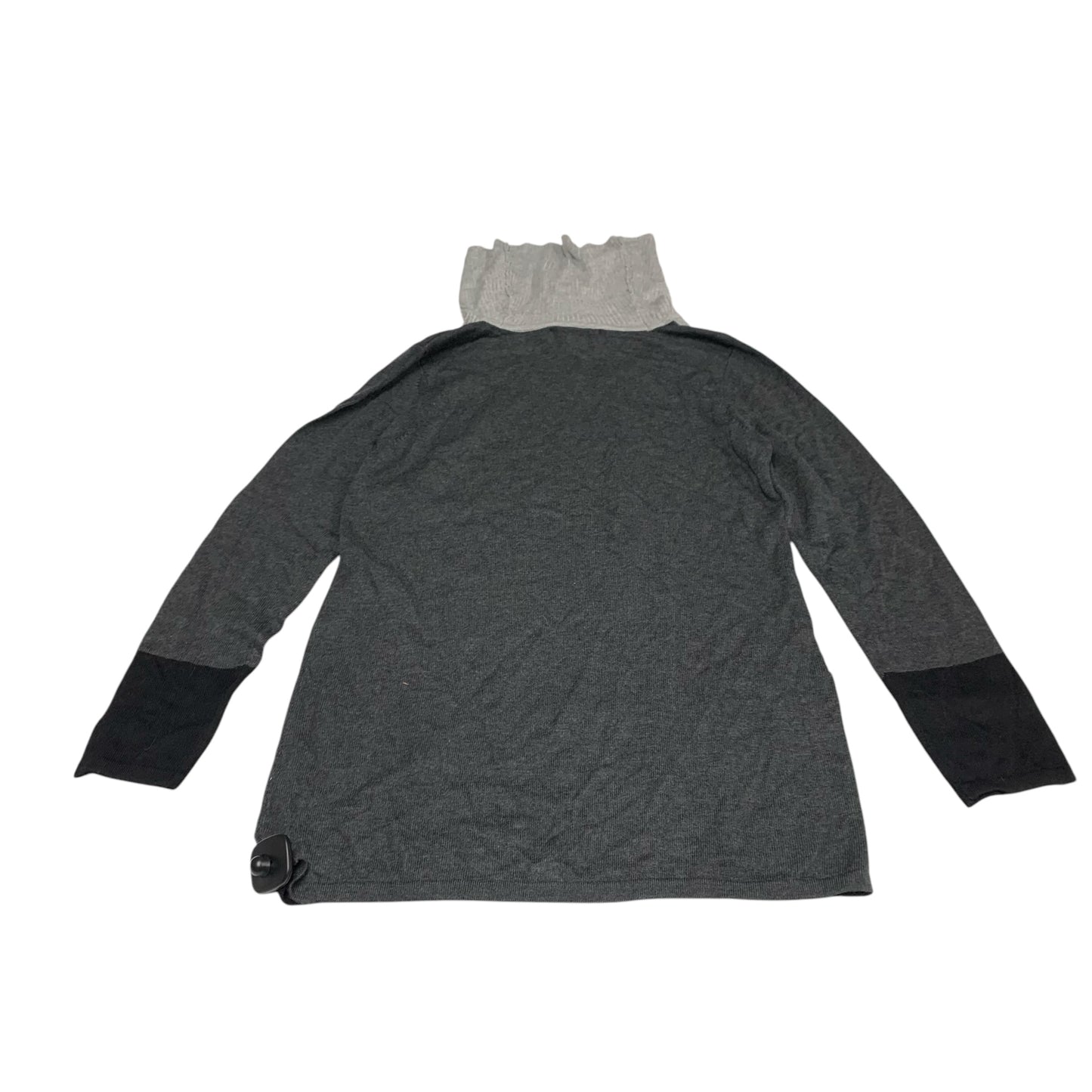 Top Long Sleeve By Context In Black & Grey, Size: M