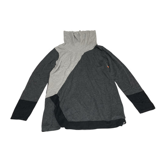 Top Long Sleeve By Context In Black & Grey, Size: M