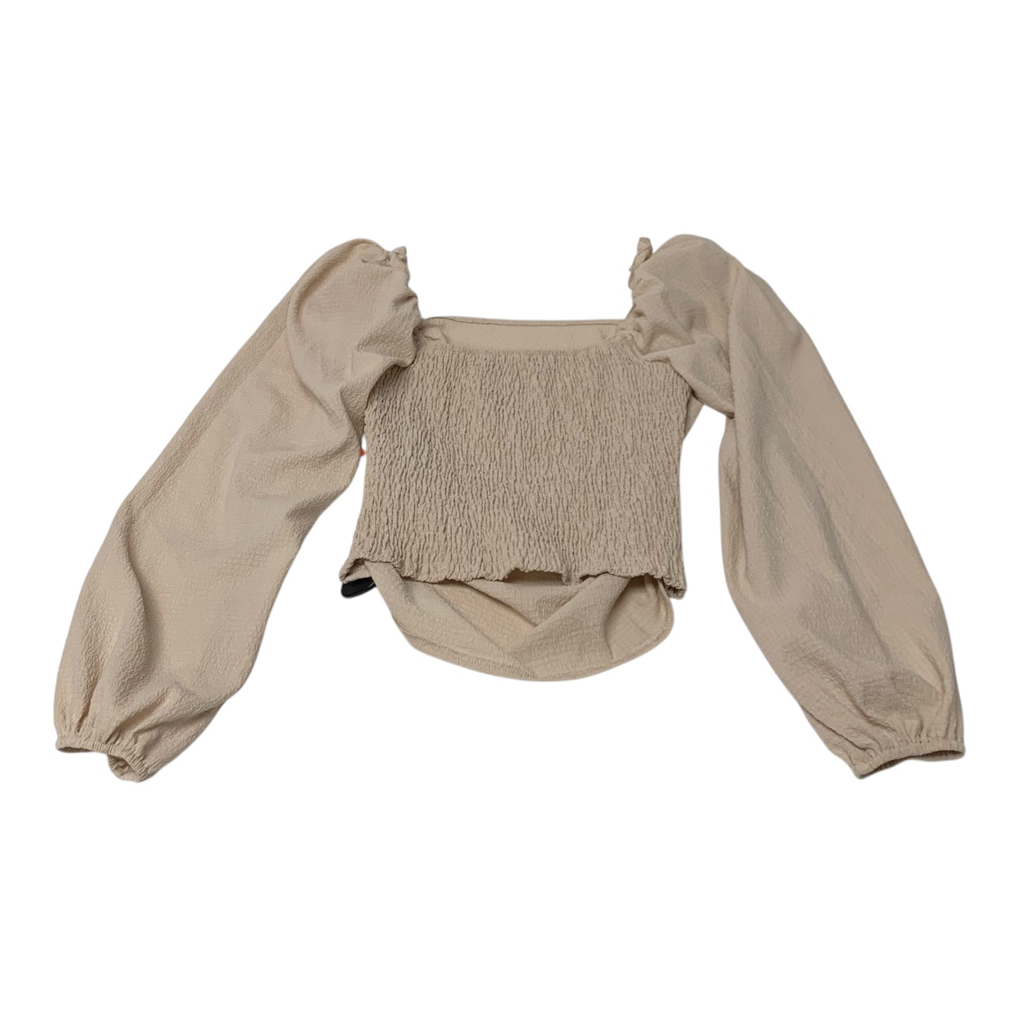 Top Long Sleeve By Shein In Beige, Size: M