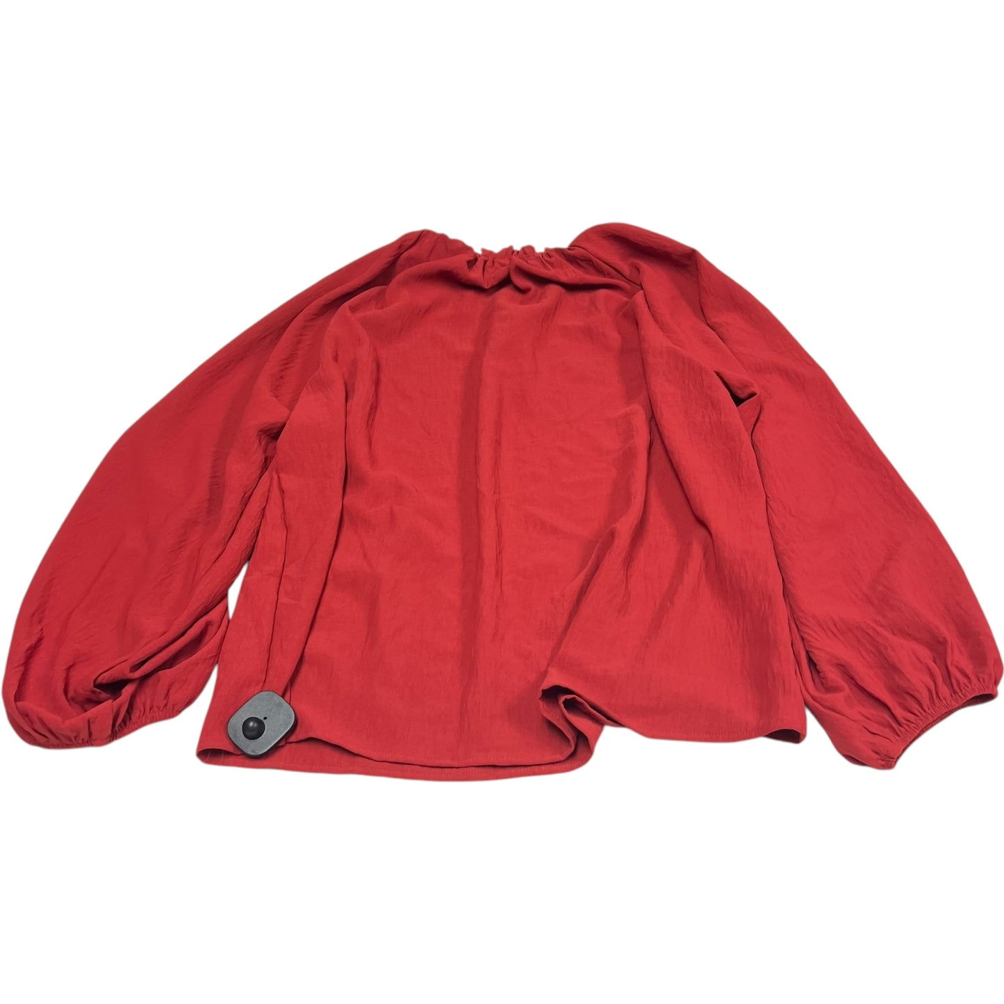 Top Long Sleeve By Oddi In Red, Size: L