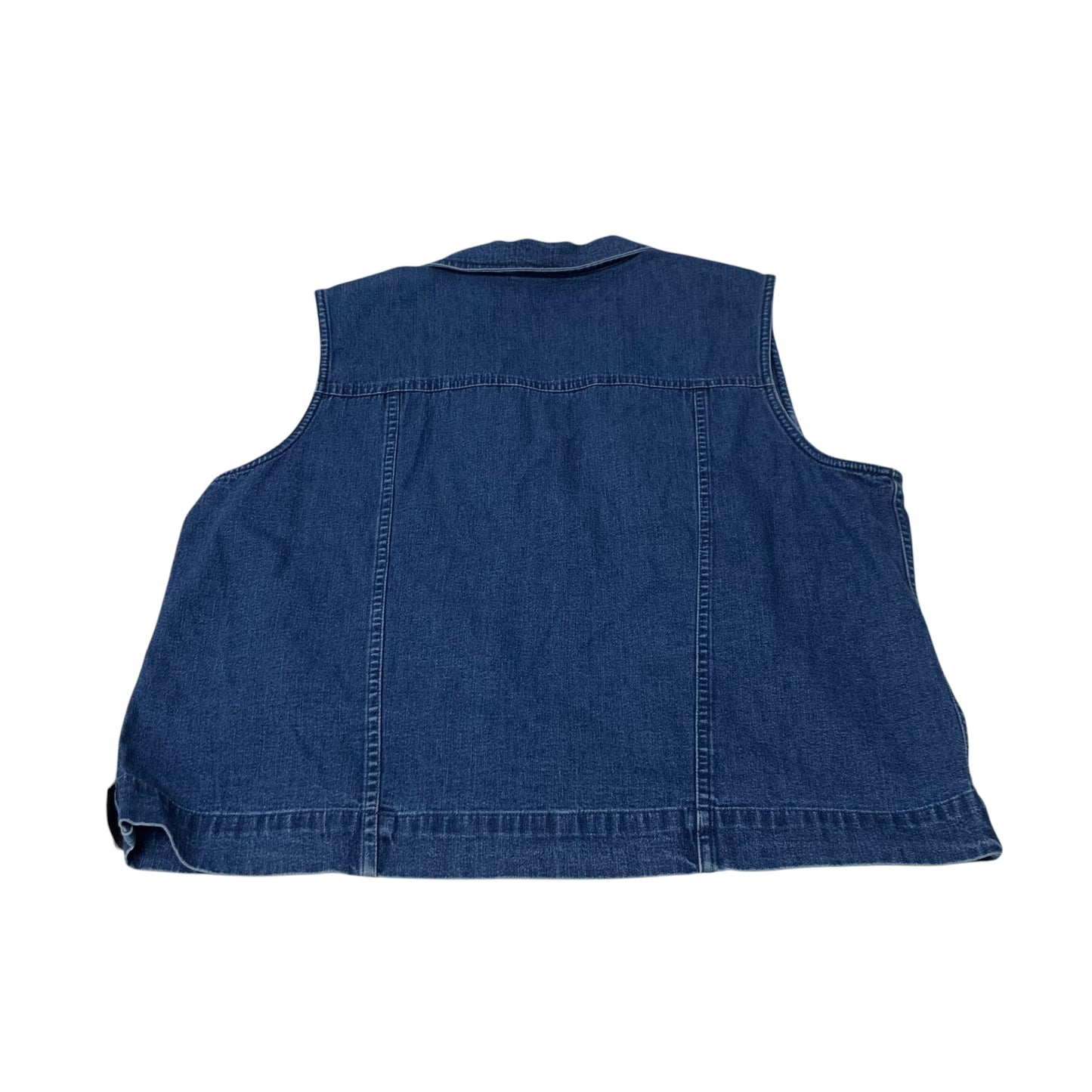 Vest Other By Talbots In Blue Denim, Size: L