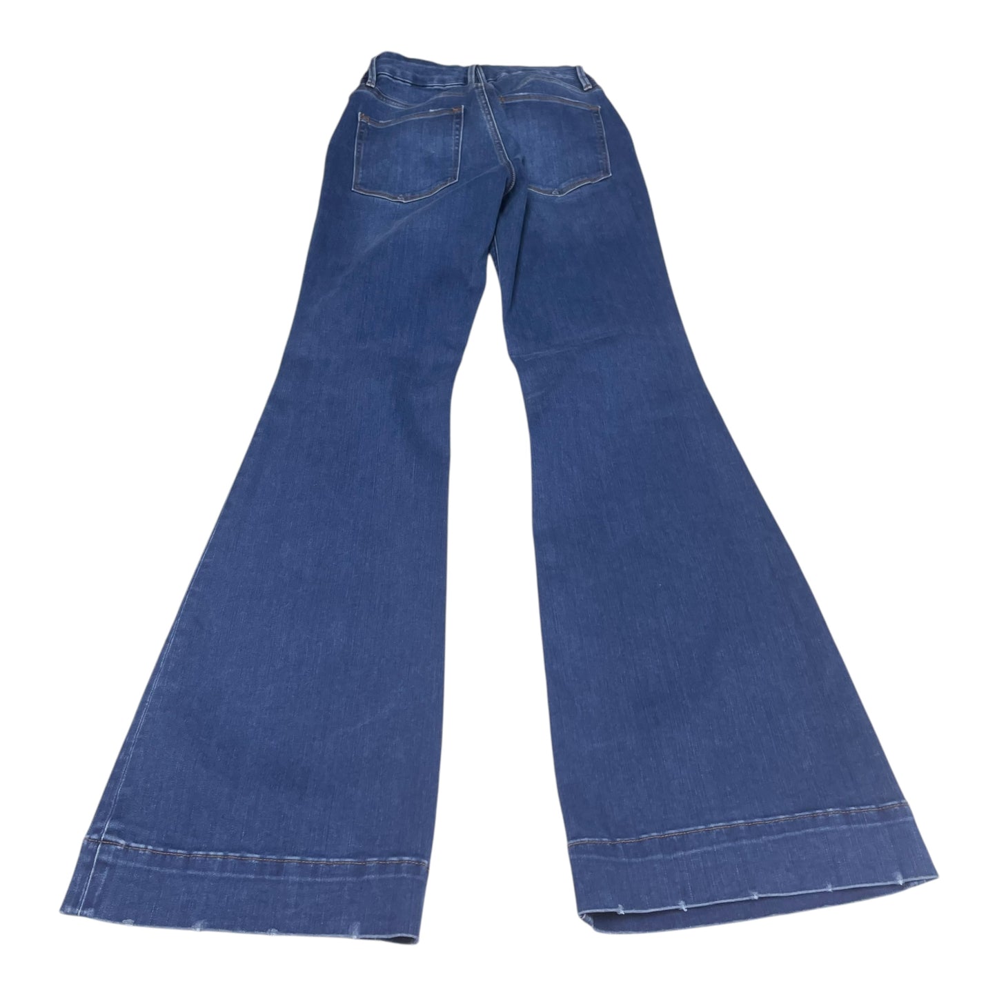 Jeans Flared By Good American In Blue Denim, Size: 4