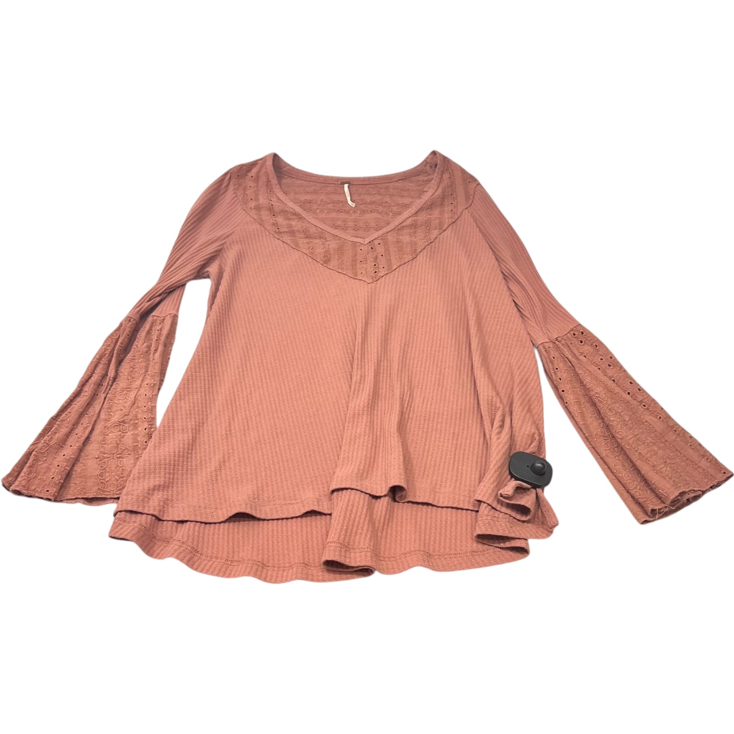 Top Long Sleeve By Free People In Pink, Size: S