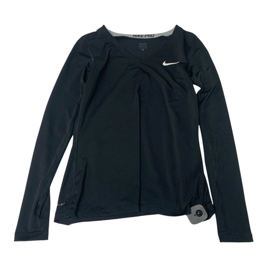Athletic Top Long Sleeve Crewneck By Nike Apparel In Black, Size: L