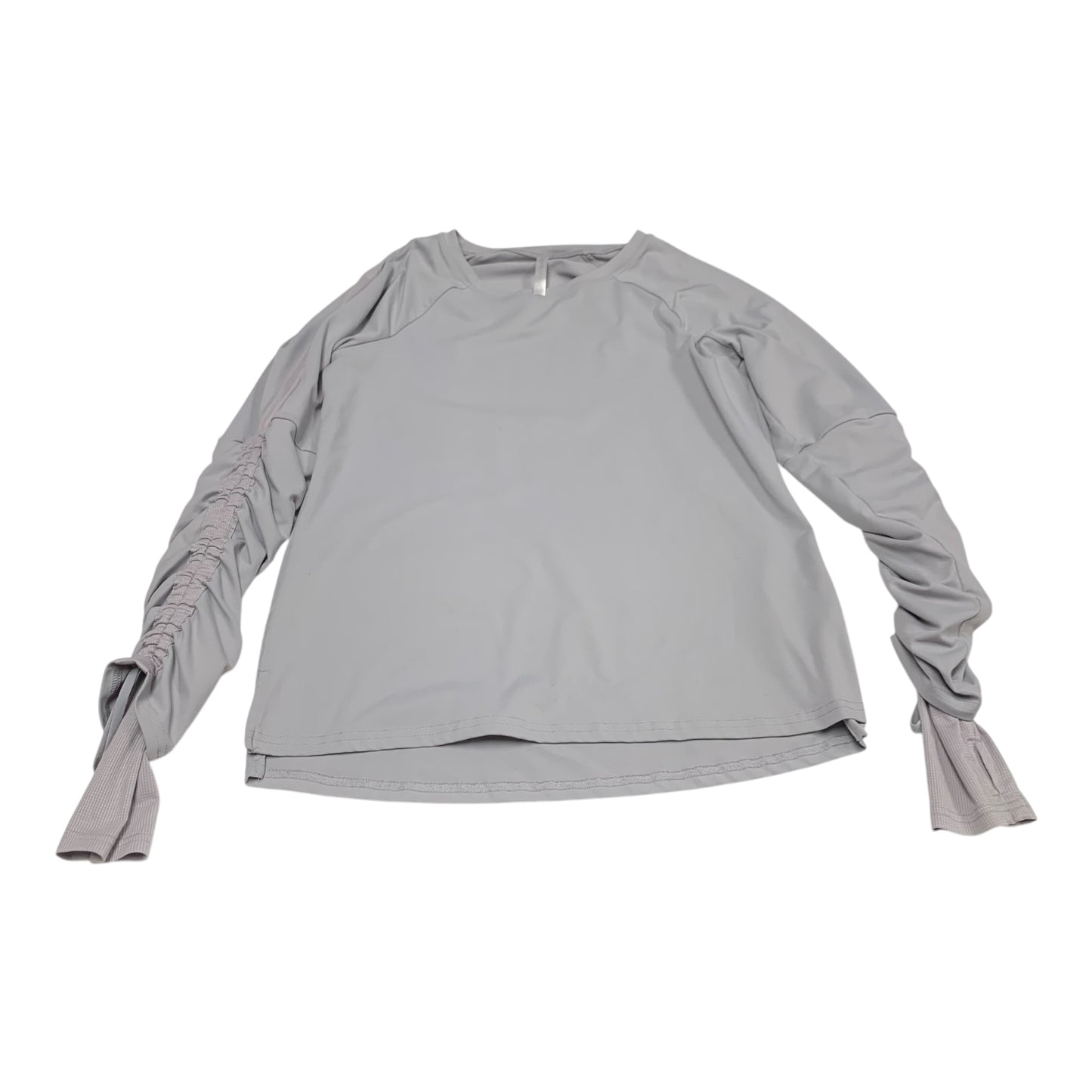 Athletic Top Long Sleeve Crewneck By Fabletics In Grey, Size: M