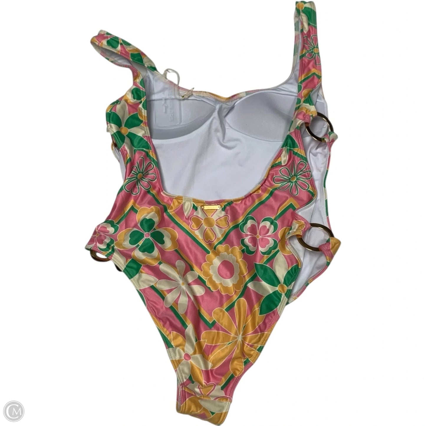 Swimsuit By Watercolors In Green & Pink, Size: S