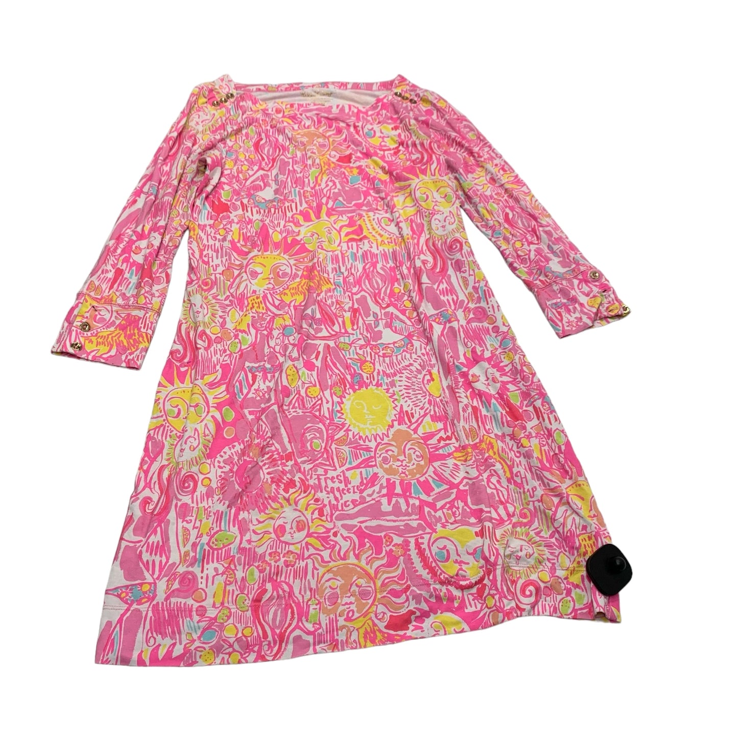 Dress Designer By Lilly Pulitzer In Pink & Yellow, Size: S