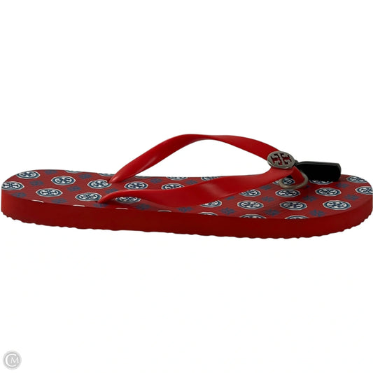 Sandals Designer By Tory Burch In Red, Size: 10