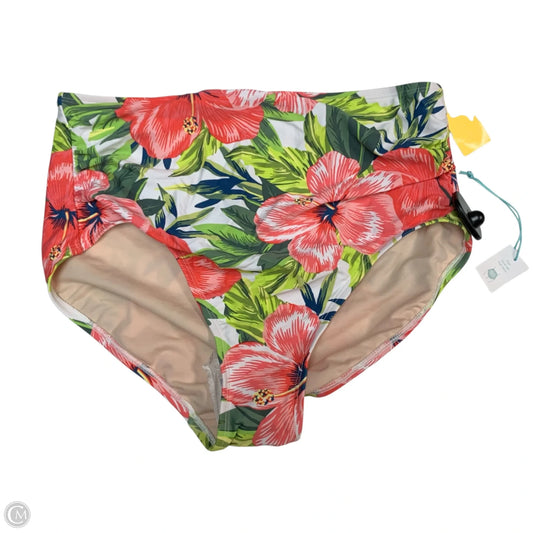 Swimsuit Bottom By Kona Sol In Tropical Print, Size: L