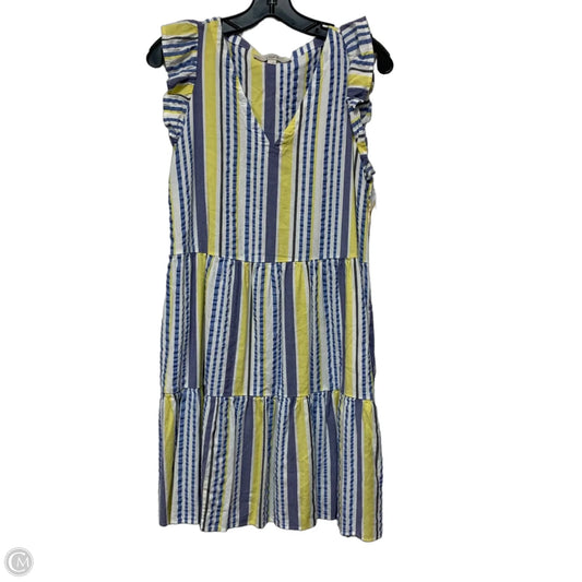 Dress Casual Short By Loft In Blue & Yellow, Size: S