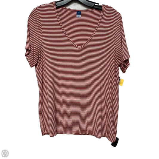 Top Short Sleeve By Old Navy In Striped Pattern, Size: M