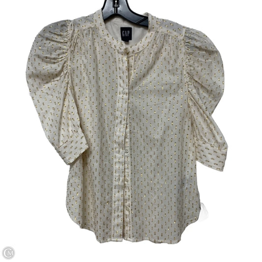 Top Short Sleeve By Gap In Cream, Size: Xs