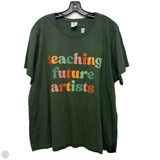Top Short Sleeve By Port and Company In Green, Size: 3x