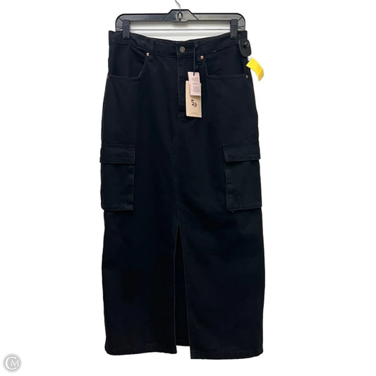 Skirt Maxi By Sincerely Jules In Black Denim, Size: L