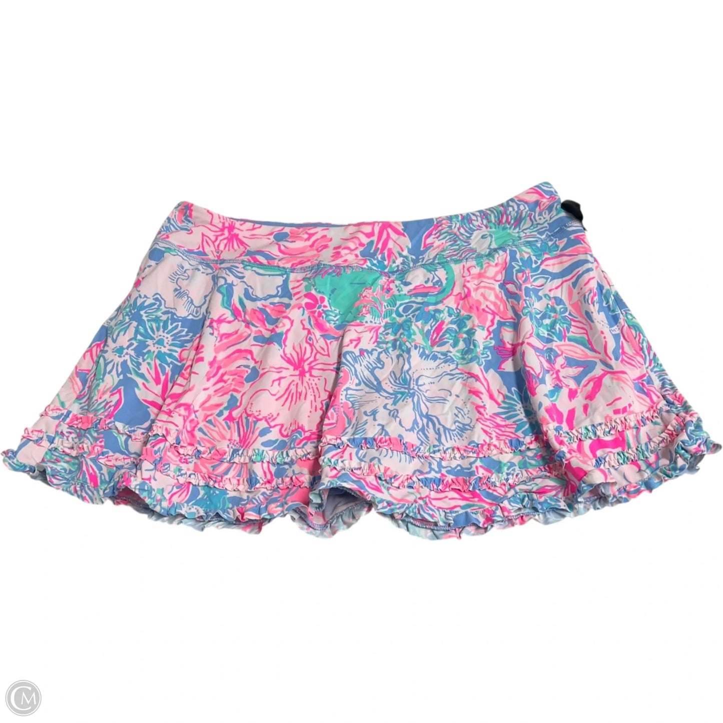 Skort Designer By Lilly Pulitzer In Blue & Pink, Size: Xl