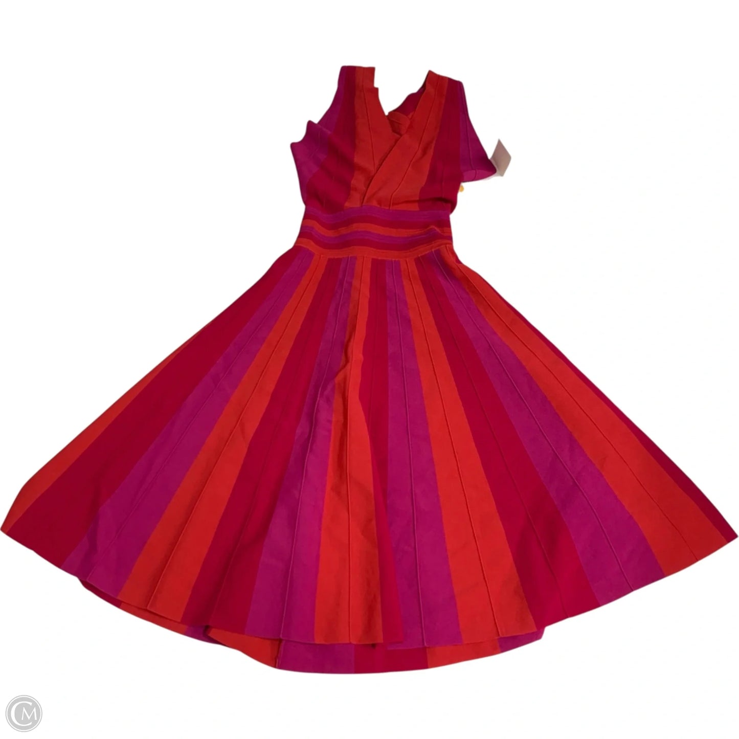 Dress Designer By Ted Baker In Orange & Pink, Size: Xs