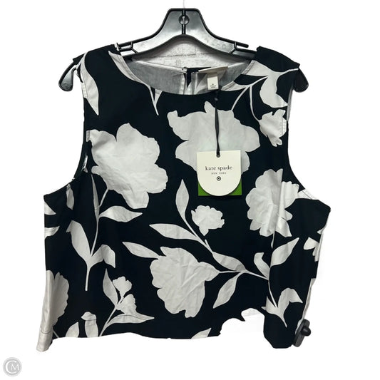 Top Sleeveless Designer By Target-designer In Black & White, Size: Xl
