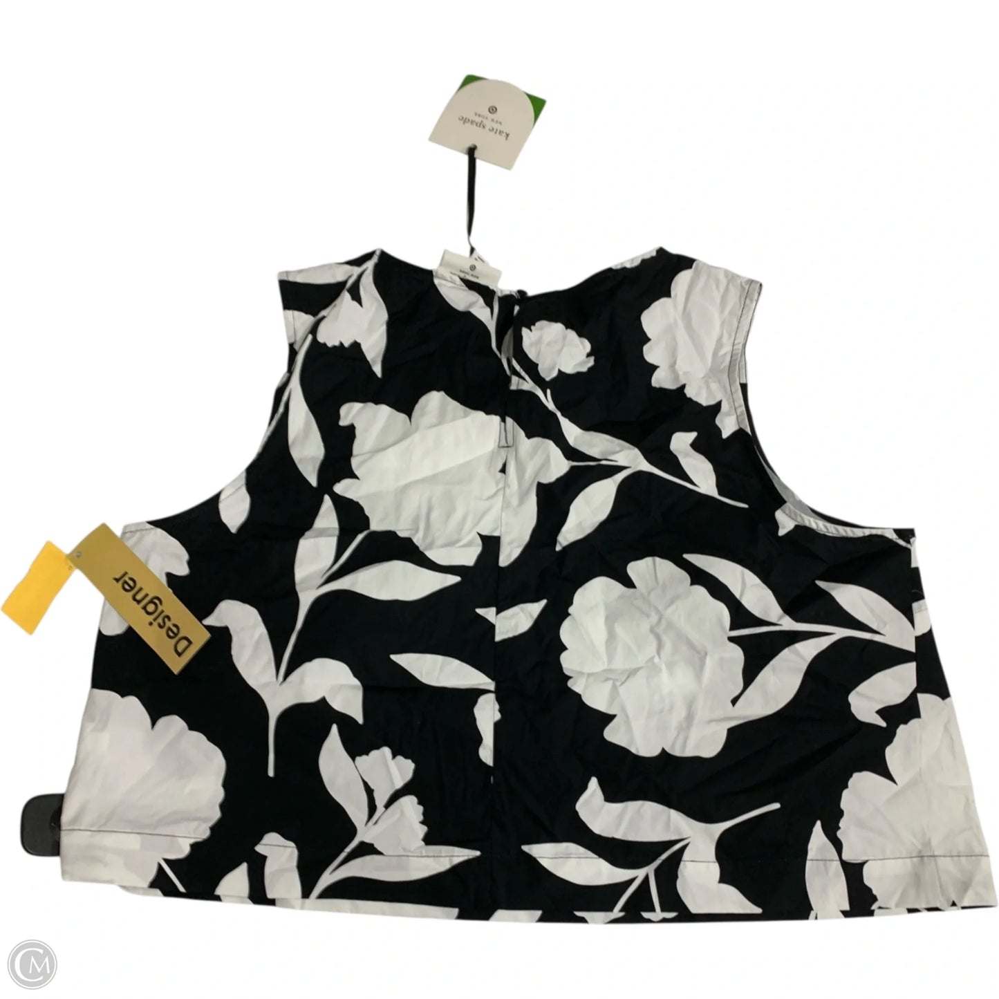 Top Sleeveless Designer By Target-designer In Black & White, Size: Xl