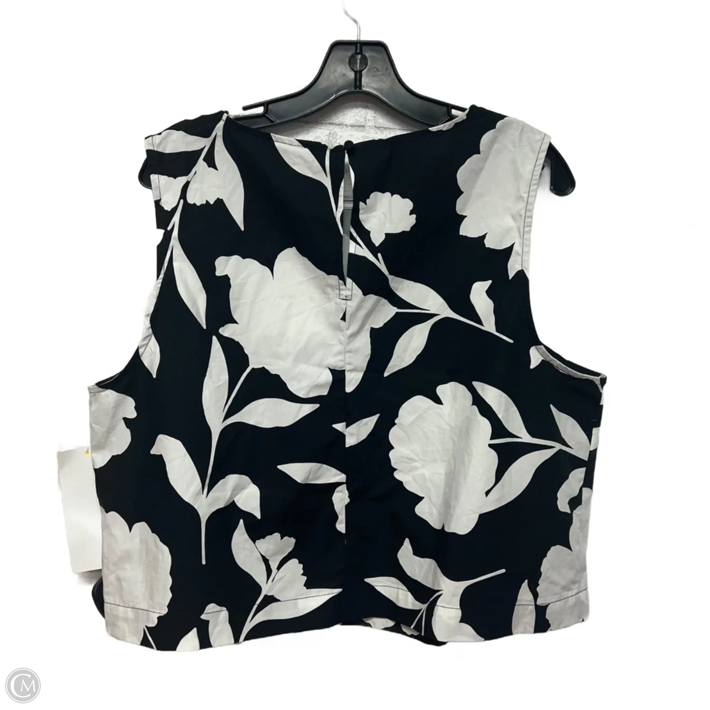 Top Sleeveless Designer By Target-designer In Black & White, Size: Xl