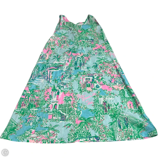 Dress Designer By Lilly Pulitzer In Blue & Green, Size: Xxs