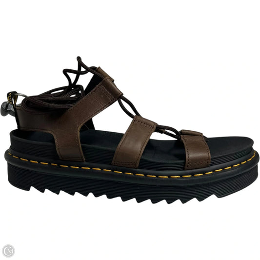 Sandals Designer By Dr Martens In Black & Brown, Size: 10