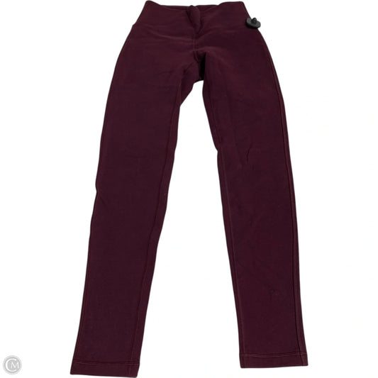 Athletic Leggings By Lululemon In Maroon, Size: S