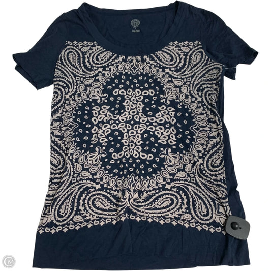 Top Short Sleeve Designer By Tory Burch In Blue, Size: S