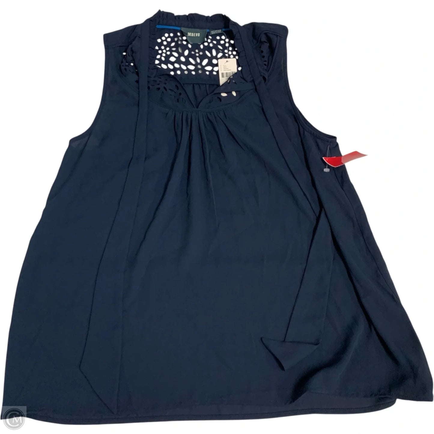 Blouse Sleeveless By Maeve In Navy, Size: S