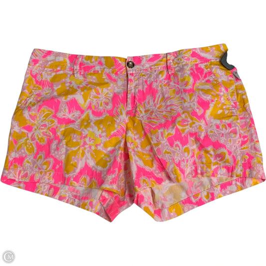 Shorts Designer By Lilly Pulitzer In Pink & Yellow, Size: 16